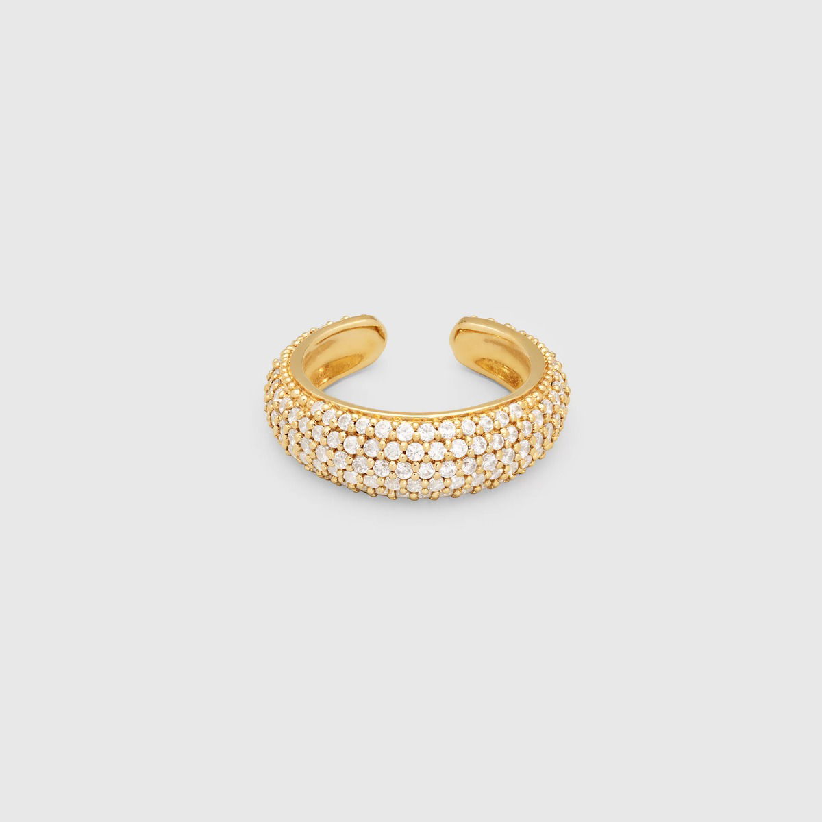 Tom Wood - Ear Cuff, Thick Zirconia Gold | David-Andersen.no